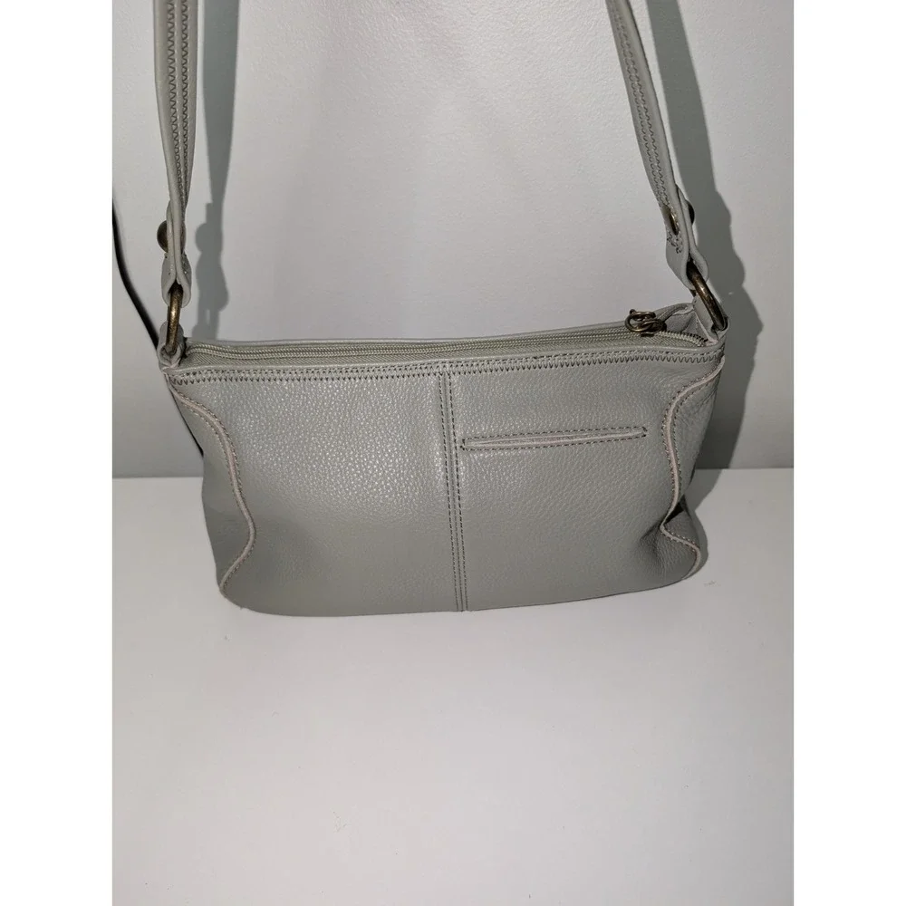THE‎ SAK Iris Hobo Pebbled Leather Gray Antique Hardware Chic 12x9x5